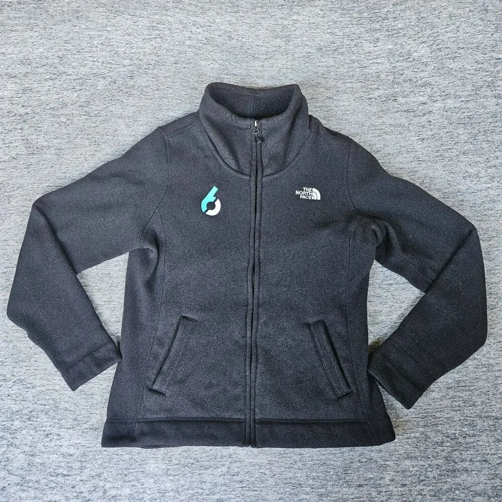 The North Face Women Large Black Sweater Fleece Jacket Gorpcore Branded NF0A3LH8